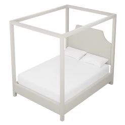 Custom Provence Canopy Bed 27 Custom Provence Canopy Bed -Furniture Store ProvenceCanopyBedinClaudethBeigeWoven.03