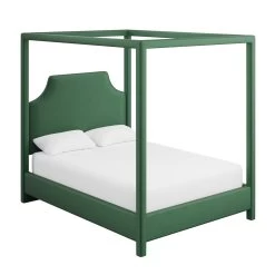 Custom Provence Canopy Bed 32 Custom Provence Canopy Bed -Furniture Store ProvenceCanopyBedinEvelynEmeraldVelvet.02
