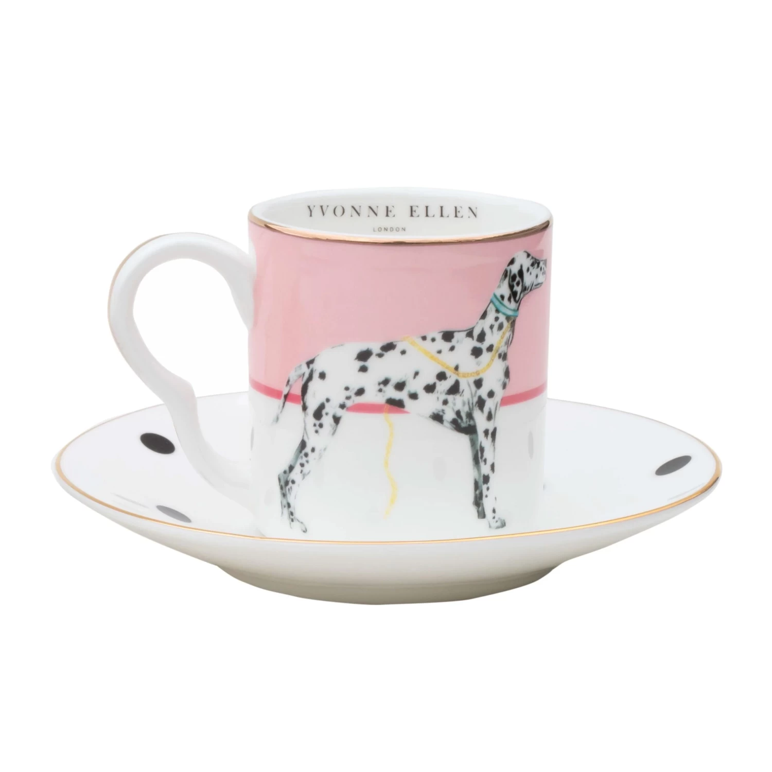 Set Of 2 Espresso Cup & Saucers - Dog/Zebra 5 Set Of 2 Espresso Cup & Saucers - Dog/Zebra - Image 3