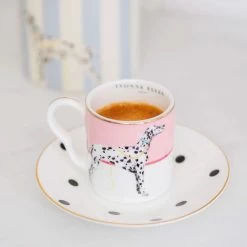 Set Of 2 Espresso Cup & Saucers - Dog/Zebra 11 Set Of 2 Espresso Cup & Saucers - Dog/Zebra -Furniture Store Setof2EspressoCup Saucers Dog Zebra.05