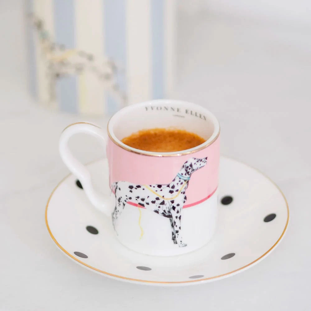 Set Of 2 Espresso Cup & Saucers - Dog/Zebra 7 Set Of 2 Espresso Cup & Saucers - Dog/Zebra - Image 5