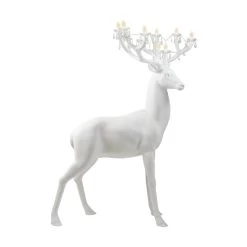 Sherwood Deer Lamp - White