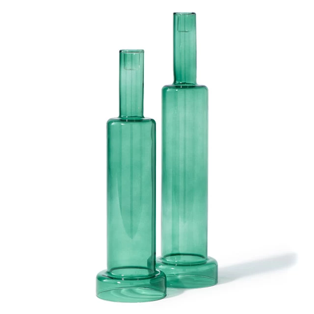 Skyscraper Green Candle Holder - Set Of 2 6 Skyscraper Green Candle Holder - Set Of 2 - Image 4