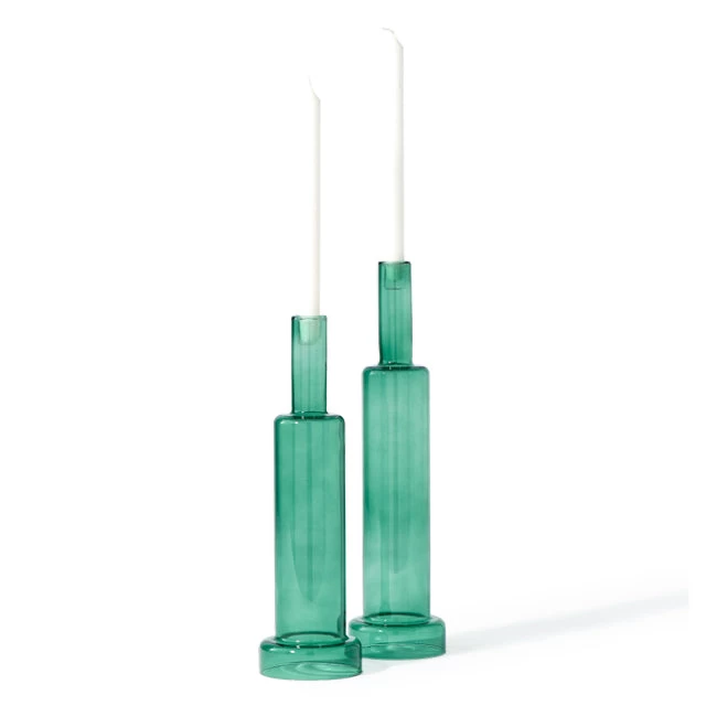 Skyscraper Green Candle Holder - Set Of 2 5 Skyscraper Green Candle Holder - Set Of 2 - Image 3