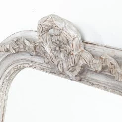 Small Grey Wash Mirror With Decorative Wreath Top 9 Small Grey Wash Mirror With Decorative Wreath Top -Furniture Store SmallGreyWashMirrorwithDecorativeWreathTop.03