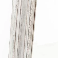 Small Grey Wash Mirror With Decorative Wreath Top 11 Small Grey Wash Mirror With Decorative Wreath Top -Furniture Store SmallGreyWashMirrorwithDecorativeWreathTop.05