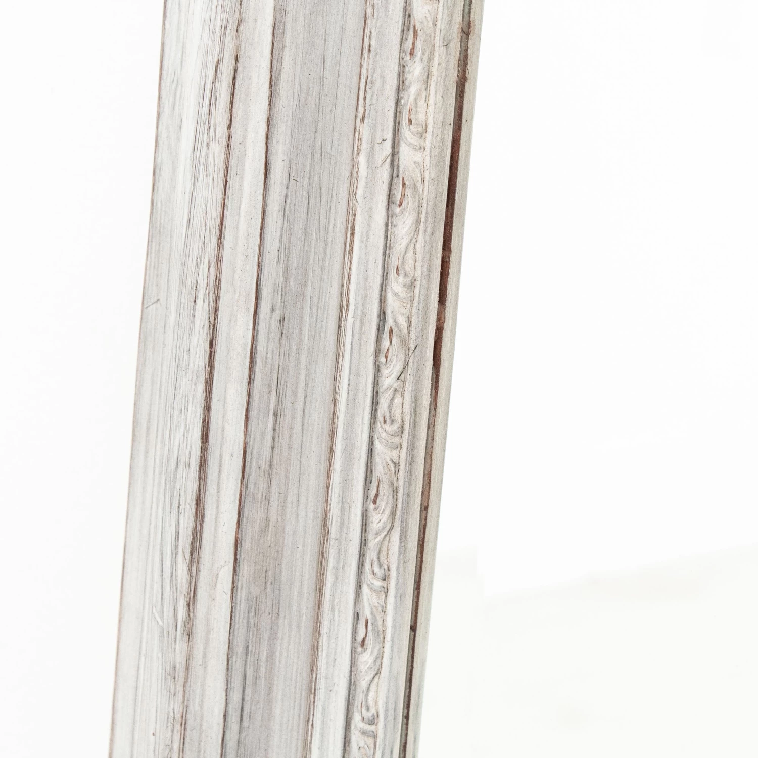 Small Grey Wash Mirror With Decorative Wreath Top 7 Small Grey Wash Mirror With Decorative Wreath Top - Image 5