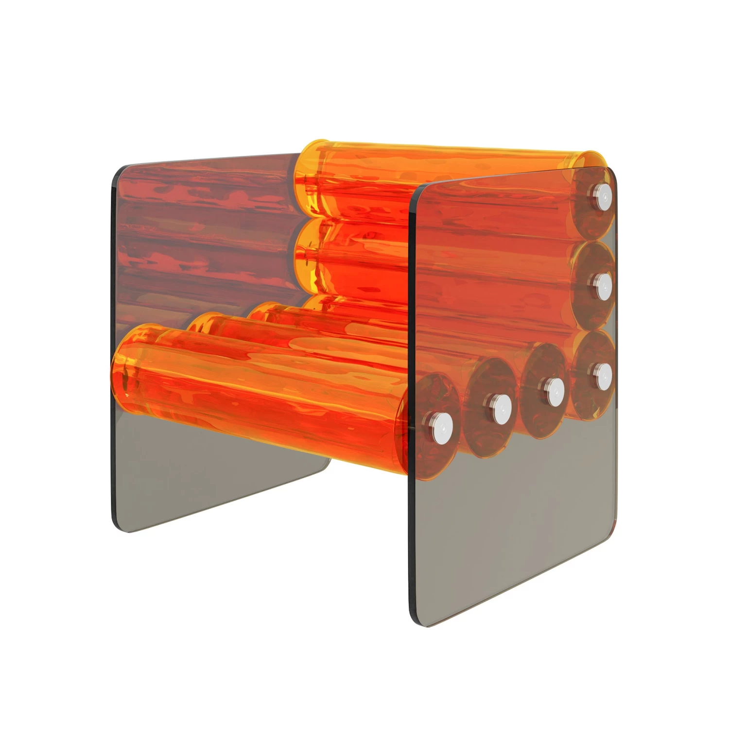 Smokey Orange Acrylic Armchair 3 Smokey Orange Acrylic Armchair