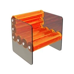 Smokey Orange Acrylic Armchair 9 Smokey Orange Acrylic Armchair -Furniture Store SmokeyOrangeAcrylicArmchair.04