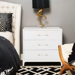 Spy Chest In White -Furniture Store SpyChestinWhite AcrylicHardware.02