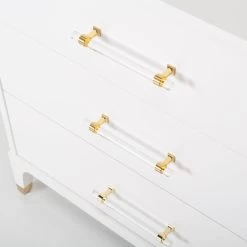 Spy Chest In White -Furniture Store SpyChestinWhite AcrylicHardware.03
