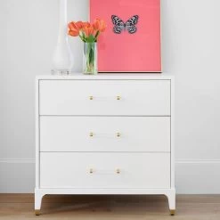 Spy Chest In White -Furniture Store SpyChestinWhite AcrylicHardware.04