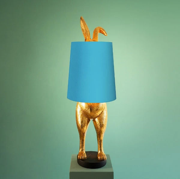 Table Lamp - Hiding Bunny In Turquoise 4 Table Lamp - Hiding Bunny In Turquoise - Image 2