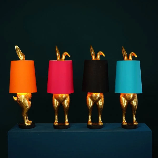 Table Lamp - Hiding Bunny In Turquoise 5 Table Lamp - Hiding Bunny In Turquoise - Image 3