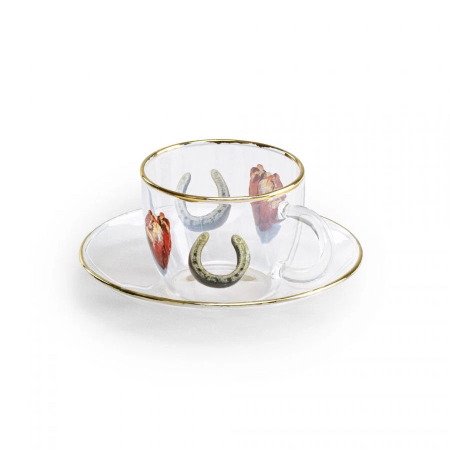 Toiletpaper Glass Coffee Set - I Love You By Seletti 4 Toiletpaper Glass Coffee Set - I Love You By Seletti - Image 2