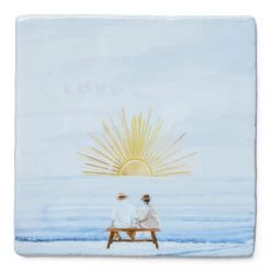 Watching The Sunset Together Tile